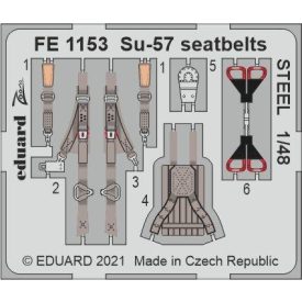 Eduard Su-57 seatbelts STEEL (Zvezda)