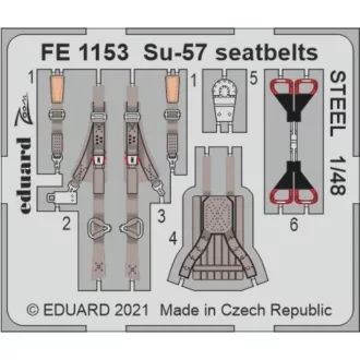 Eduard Su-57 seatbelts STEEL for ZVEZDA fotómaratás