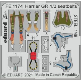 Eduard Harrier GR.1/3 seatbelts STEEL (Kinetic Model)