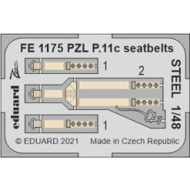 Eduard PZL P.11c seatbelts STEEL (Arma Hobby)