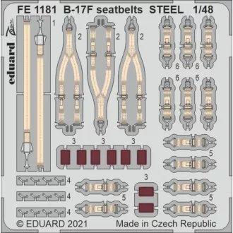Eduard B-17F seatbelts STEEL for HKM fotómaratás