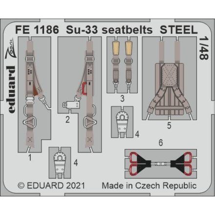 Eduard Su-33 seatbelts STEEL (Minibase)