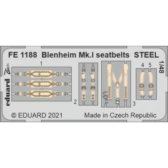   Eduard Blenheim Mk.I seatbelts STEEL for AIRFIX fotómaratás