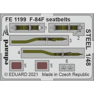 Eduard F-84F seatbelts STEEL for KINETIC fotómaratás