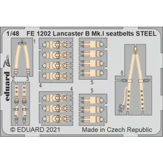   Eduard Lancaster B Mk.I seatbelts STEEL for HKM fotómaratás