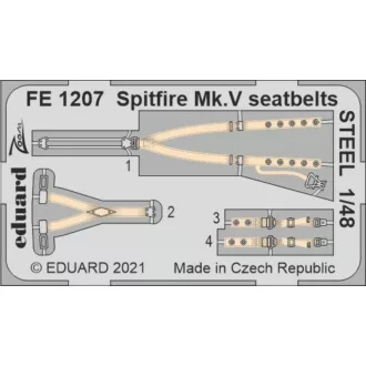   Eduard Spitfire Mk.V seatbelts STEEL for EDUARD/SPECIAL HOBBY fotómaratás