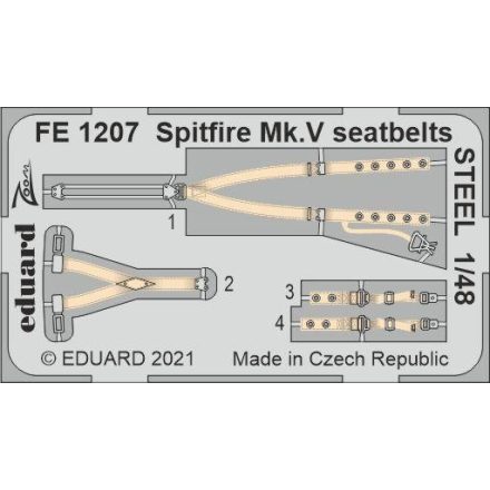 Eduard Spitfire Mk. V seatbelts STEEL (Eduard, Special Hobby)