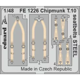   Eduard Chipmunk T.10 seatbelts STEEL for AIRFIX fotómaratás