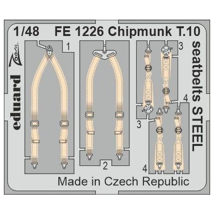 Eduard Chipmunk T.10 seatbelts STEEL (Airfix)