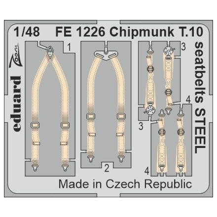 Eduard Chipmunk T.10 seatbelts STEEL (Airfix)
