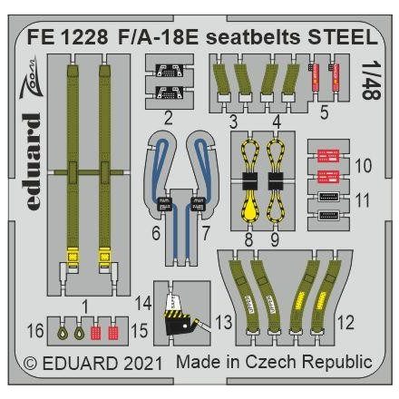 Eduard F/ A-18E seatbelts STEEL (Hobby Boss)