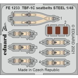 Eduard TBF-1C seatbelts STEEL (Academy)