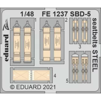Eduard SBD-5 seatbelts STEEL, for REVELL fotómaratás