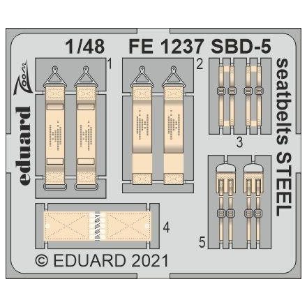 Eduard SBD-5 seatbelts STEEL (Revell)