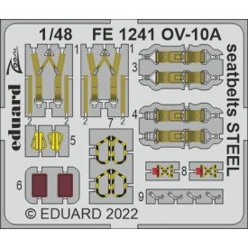 Eduard OV-10A seatbelts STEEL (ICM)
