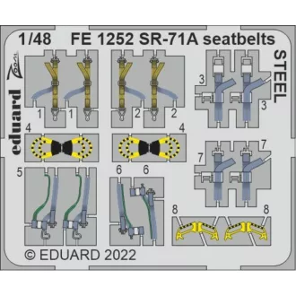 Eduard SR-71A seatbelts STEEL for REVELL fotómaratás