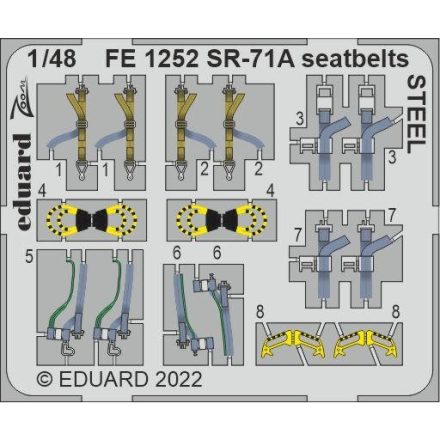 Eduard SR-71A seatbelts STEEL (Revell)