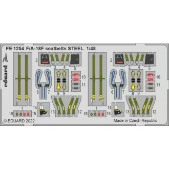 Eduard F/A-18F seatbelts STEEL for MENG fotómaratás