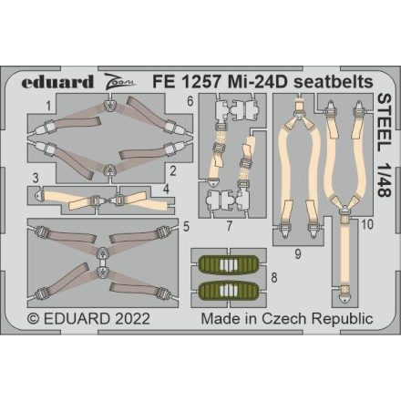 Eduard Mi-24D seatbelts STEEL (Trumpeter)