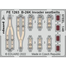 Eduard B-26K Invader seatbelts STEEL (ICM)