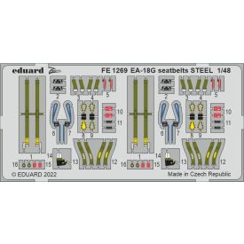Eduard EA-18G seatbelts STEEL (Hobby Boss)