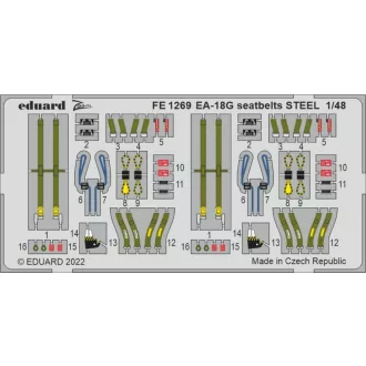 Eduard EA-18G seatbelts STEEL fotómaratás