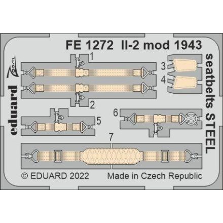 Eduard Il-2 mod. 1943 seatbelts STEEL (Zvezda)