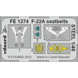 Eduard F-22A seatbelts STEEL (I Love Kits)