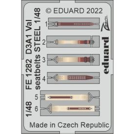 Eduard D3A1 Val seatbelts STEEL (Hasegawa)