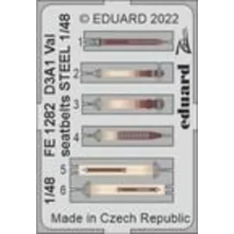 Eduard D3A1 Val seatbelts STEEL fotómaratás