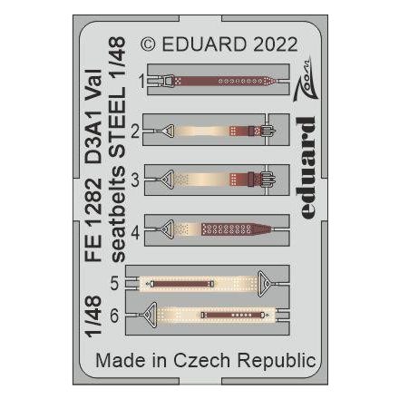 Eduard D3A1 Val seatbelts STEEL (Hasegawa)