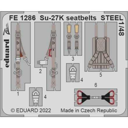 Eduard Su-27K seatbelts STEEL (Minibase)