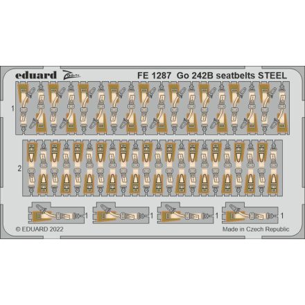 Eduard Go 242B seatbelts STEEL (ICM)