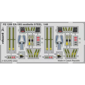Eduard EA-18G seatbelts STEEL fotómaratás