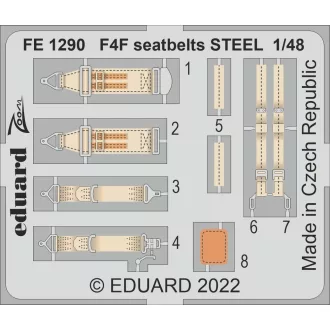Eduard F4F seatbelts STEEL fotómaratás