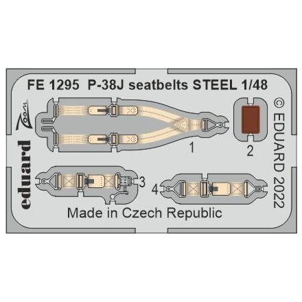 Eduard P-38J seatbelts STEEL (Tamiya)
