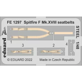 Eduard Spitfire F Mk.XVIII seatbelts STEEL fotómaratás