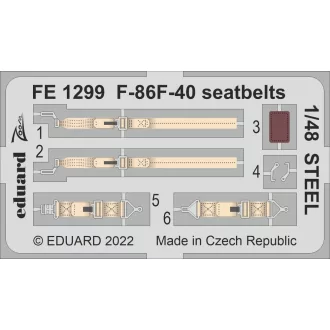 Eduard F-86F-40 seatbelts STEEL fotómaratás
