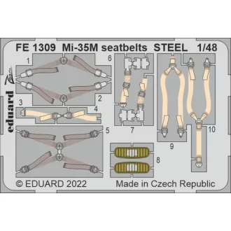 Eduard Mi-35M seatbelts STEEL for ZVEZDA fotómaratás