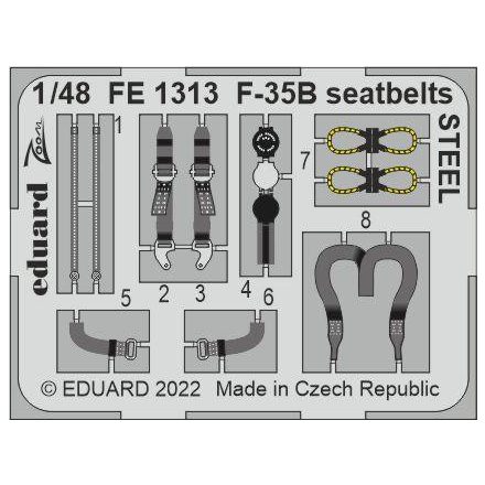 Eduard F-35B seatbelts STEEL (Italeri)