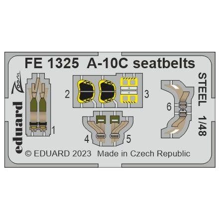 Eduard A-10C seatbelts STEEL (Hobby Boss)