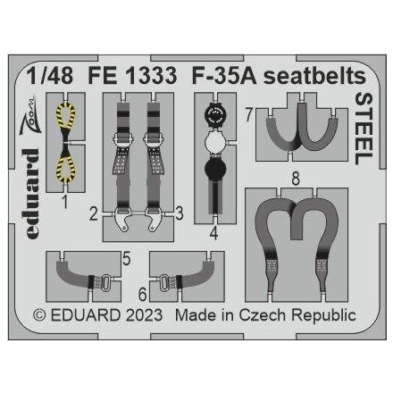 Eduard F-35A seatbelts STEEL (Tamiya)