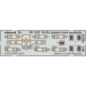 Eduard B-25J glazed nose seatbelts STEEL (Hong Kong Models)