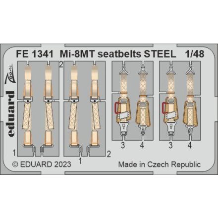 Eduard Mi-8MT seatbelts STEEL (Zvezda)