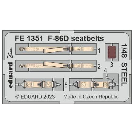 Eduard F-86D seatbelts STEEL (Revell)