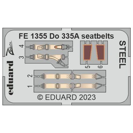 Eduard Do 335A seatbelts STEEL (Tamiya)