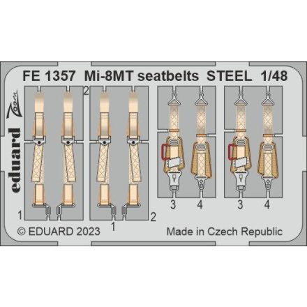 Eduard Mi-8MT seatbelts STEEL (Trumpeter)