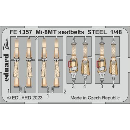 Eduard Mi-8MT seatbelts STEEL (Trumpeter)
