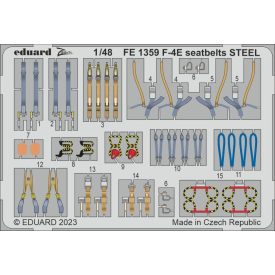 Eduard F-4E seatbelts STEEL (Meng)