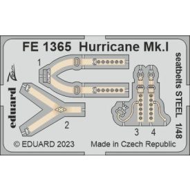 Eduard Hurricane Mk. I seatbelts STEEL (Hobby Boss)